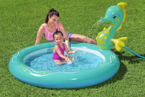 Seahorse Sprinkler Inflatable Pool 188x160x86cm