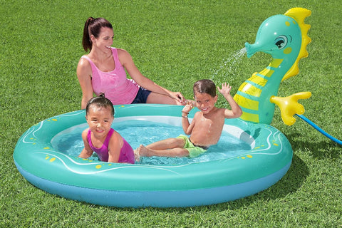 Seahorse Sprinkler Inflatable Pool 188x160x86cm