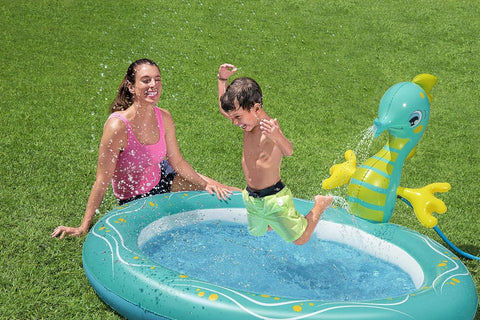 Seahorse Sprinkler Inflatable Pool 188x160x86cm