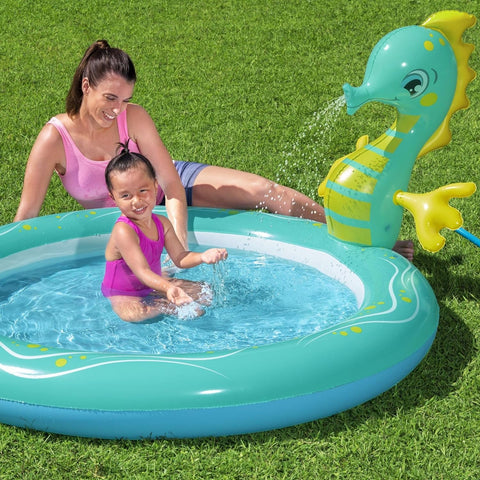 Seahorse Sprinkler Inflatable Pool 188x160x86cm