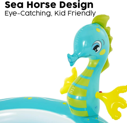 Seahorse Sprinkler Inflatable Pool 188x160x86cm