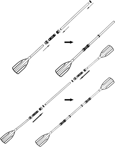 Sectional Aluminum Oars 145cm