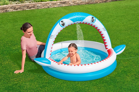 Sharktastic™ Sprinkler Play Pool 163x127x92cm