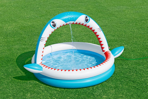 Sharktastic™ Sprinkler Play Pool 163x127x92cm