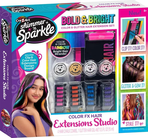 Shimmer 'n Sparkle Bold 'n Bright Hair Extensions Studio