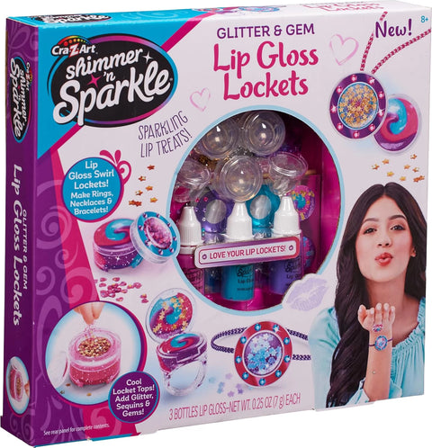 Shimmer 'n Sparkle Glitter & Gem Lip Gloss Lockets