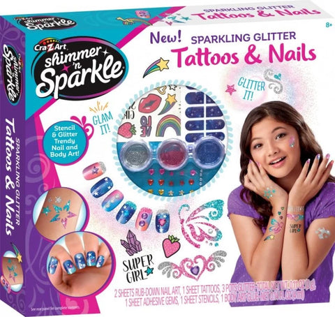 Shimmer 'n Sparkle Glitter Tattoos & Nails