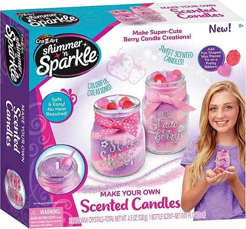 Shimmer ‘n Sparkle Make Your Own Scented Candles, Chocolate or Strawberry