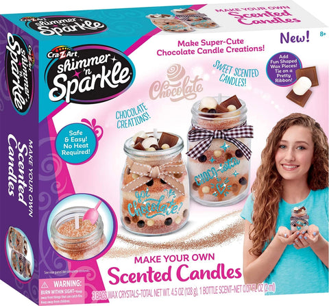 Shimmer ‘n Sparkle Make Your Own Scented Candles, Chocolate or Strawberry