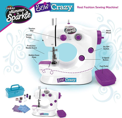 Shimmer 'n Sparkle Sew Crazy Fashion Sewing Machine