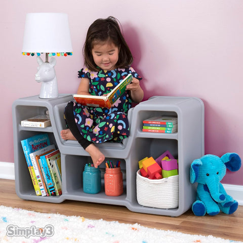 Simplay3 Cozy Cubby Reading Nook Bookshelf