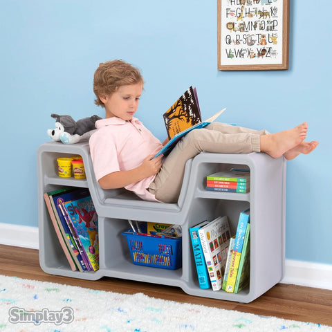 Simplay3 Cozy Cubby Reading Nook Bookshelf