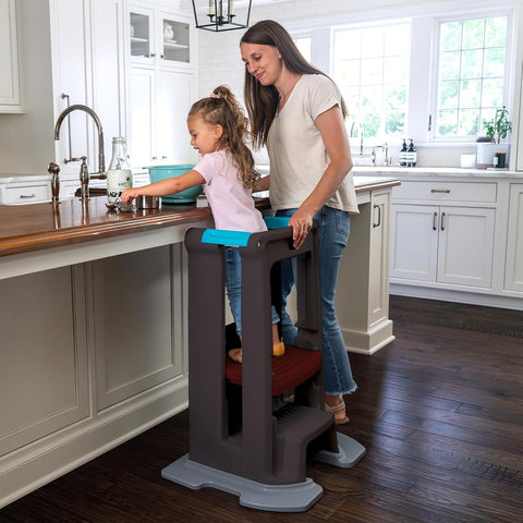 Simplay3 Toddler Tower Adjustable Step Stool, Espresso