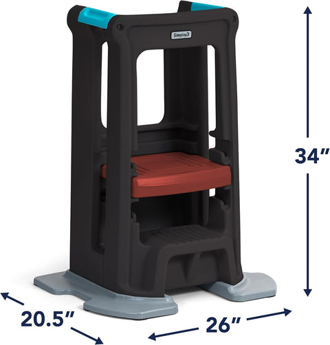 Simplay3 Toddler Tower Adjustable Step Stool, Espresso