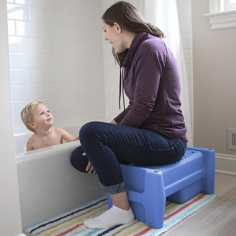 Simplay3 Two Child Step Stool and Seat, Blue