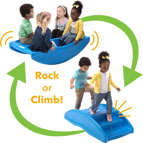 Simplay3 Two Sided Rock & Roll Teeter Totter and Climbing Bridge