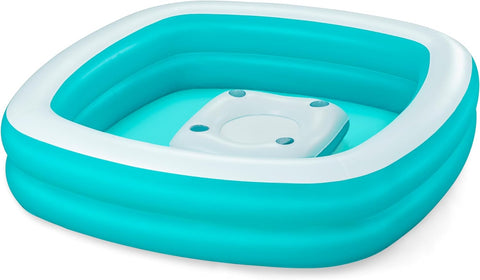 Sippin' Summer™ Inflatable Family Pool With Removable Center Console 218x218x48cm