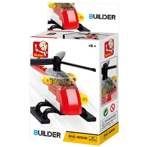 Sluban Builder Fire rescue Helicopter 43 Pieces