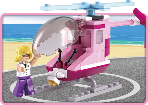 Sluban Girl's Dream Beach Helicopter 78 Pieces