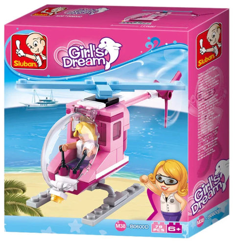 Sluban Girl's Dream Beach Helicopter 78 Pieces