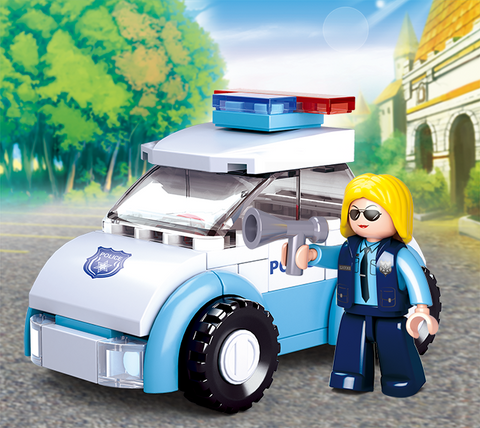 Sluban Girl's Dream Police Woman with Police Car 68 Pieces