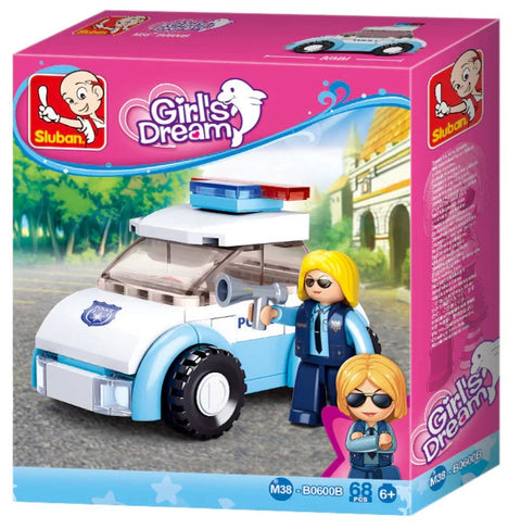 Sluban Girl's Dream Police Woman with Police Car 68 Pieces