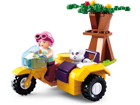 Sluban Girl's Dreams Motorcycle with Sidecar 67 Pieces