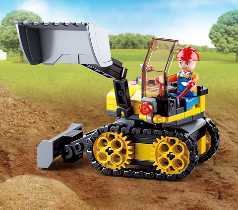 Sluban Town Construction Small Excavator 132 Pieces