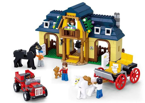 Sluban Town Horse Farm With Barm 526 Pieces