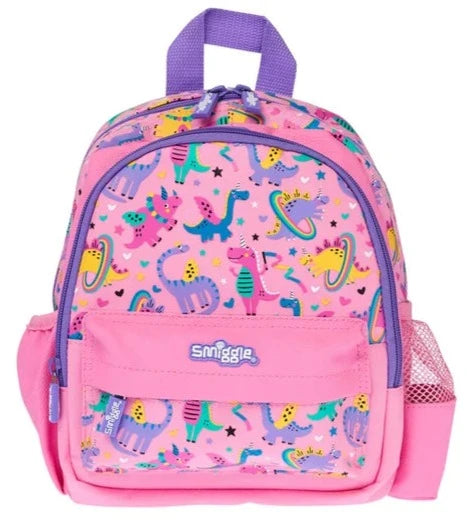 Smiggle Teeny Up Down Pink Dinosaurs Backpack 26cm