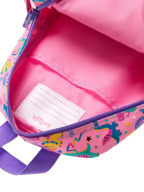 Smiggle Teeny Up Down Pink Dinosaurs Backpack 26cm