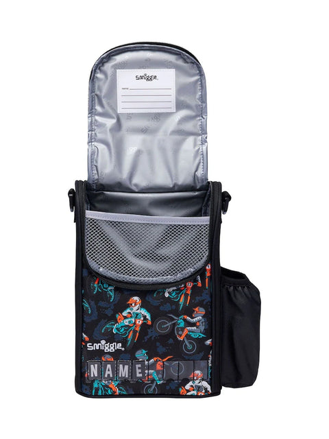 Smiggle Black Adventurous Junior ID Lunch Bag With Strap
