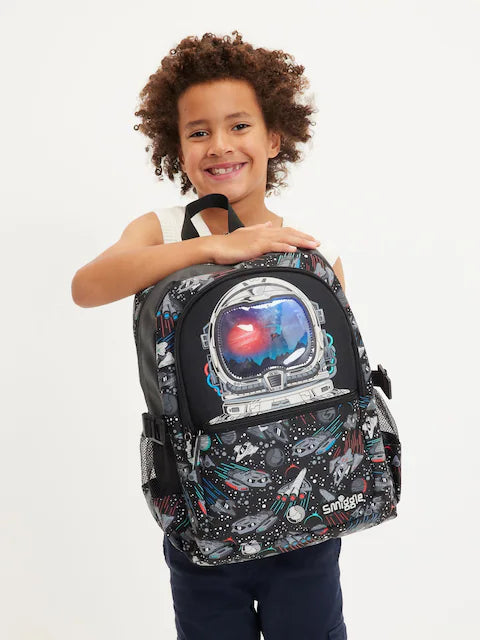 Smiggle Black Eclipse Classic Attach Backpack 42cm
