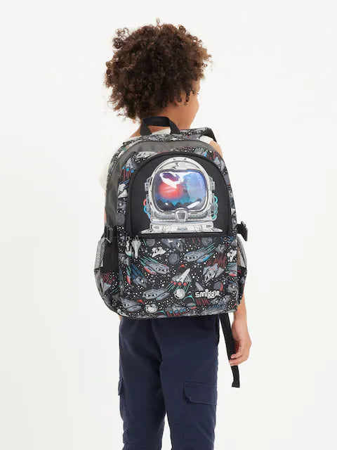 Smiggle Black Eclipse Classic Attach Backpack 42cm