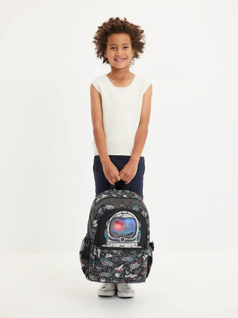 Smiggle Black Eclipse Classic Attach Backpack 42cm