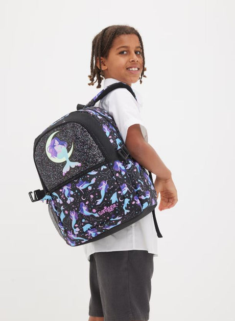 Smiggle Black Mix Limitless Classic Attach Backpack 42cm