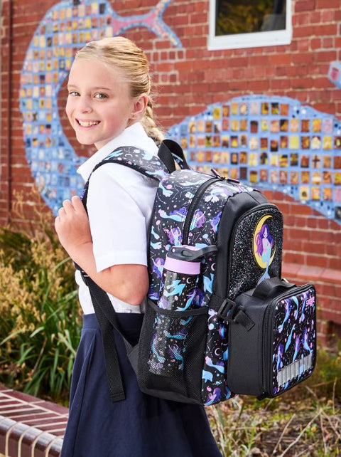 Smiggle Black Mix Limitless Classic Attach Backpack 42cm