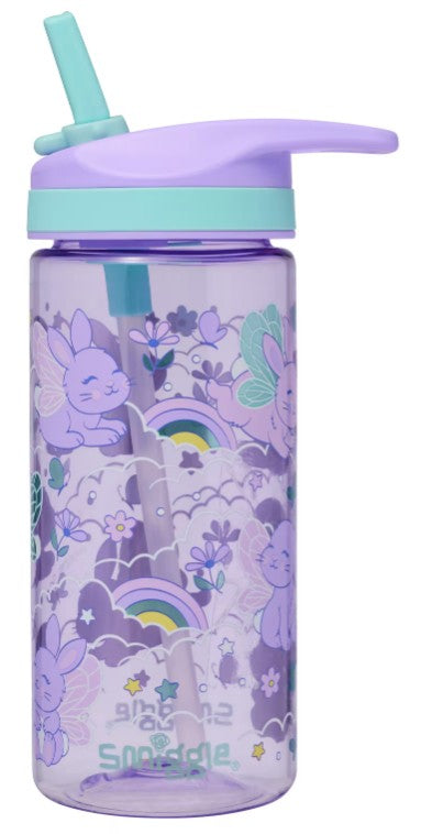 Smiggle Blast Off Lilac Junior Plastic Drink Bottle 440ml