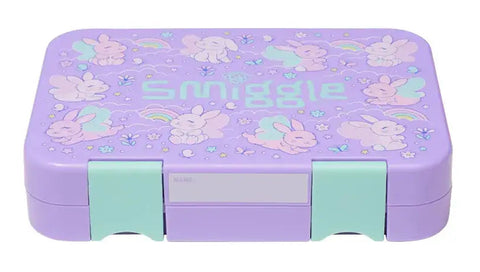 Smiggle Blast Off Lilac Medium Happy Bento Lunch Box