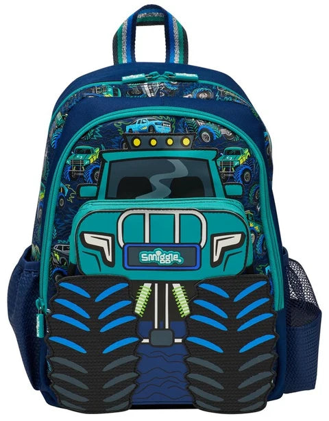 Smiggle Blue Blast Off Junior Character Backpack 38cm School Set