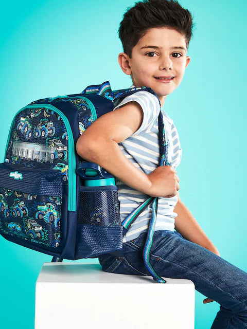 Smiggle Blue Blast Off Junior Id Backpack 36cm
