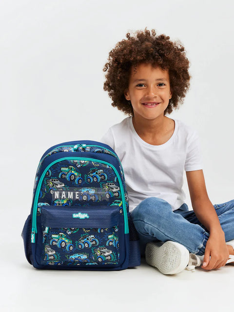 Smiggle Blue Blast Off Junior Id Backpack 36cm