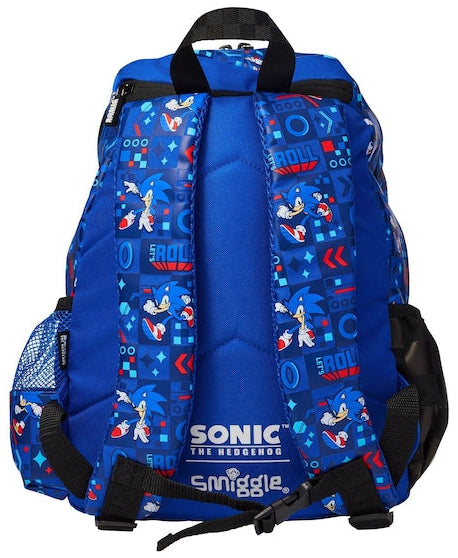 Smiggle Blue Sonic The Hedgehog Junior Hoodie Backpack 38cm