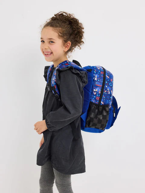 Smiggle Blue Sonic The Hedgehog Junior Hoodie Backpack 38cm