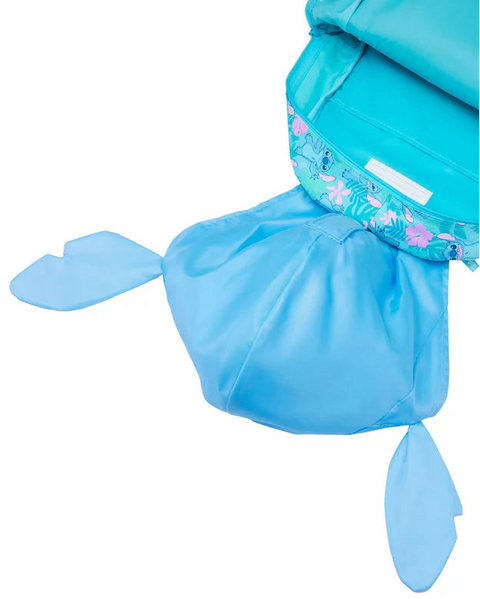 Smiggle Blue Stitch Junior Hoodie Backpack 38cm