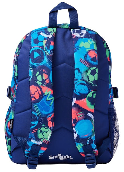 Smiggle Blue Limitless Football Classic Attach Backpack 42cm