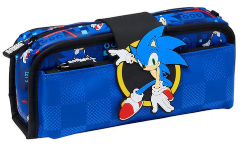 Smiggle Blue Sonic The Hedgehog Utility Pencil Case
