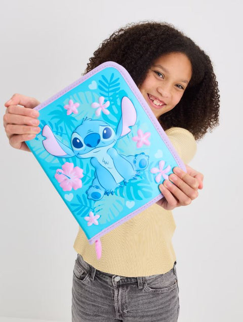 Smiggle Blue Stitch Stationery Set and Pencil Case