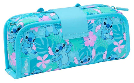 Smiggle Blue Stitch Junior Hoodie Backpack 38cm School Set