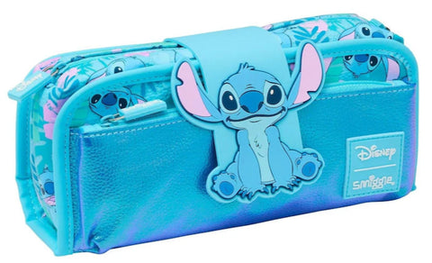 Smiggle Blue Stitch Utility Pencil Case